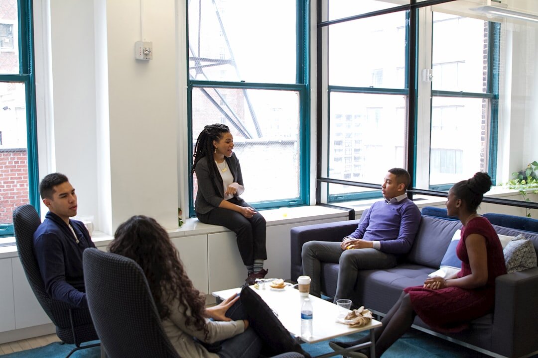 business executive in office meeting