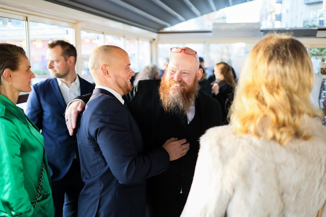 couple at business event